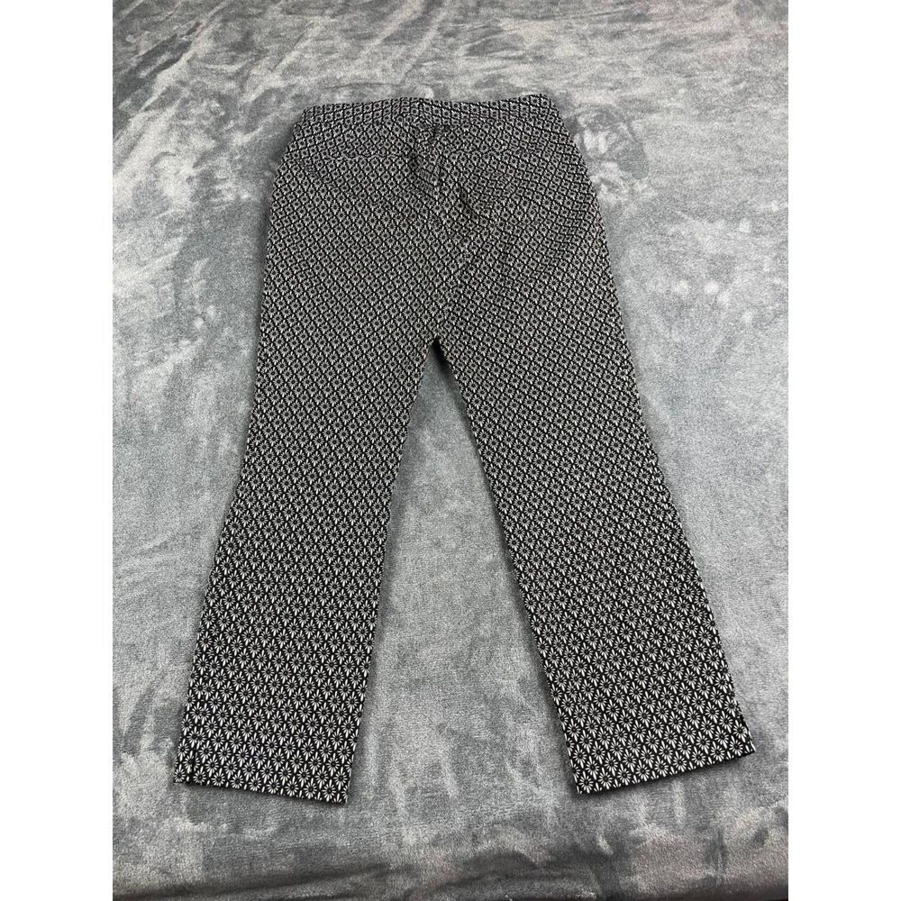 Boden Womens High Rise Trouser Pants Size 8 Long Black White - Picture 2 of 8